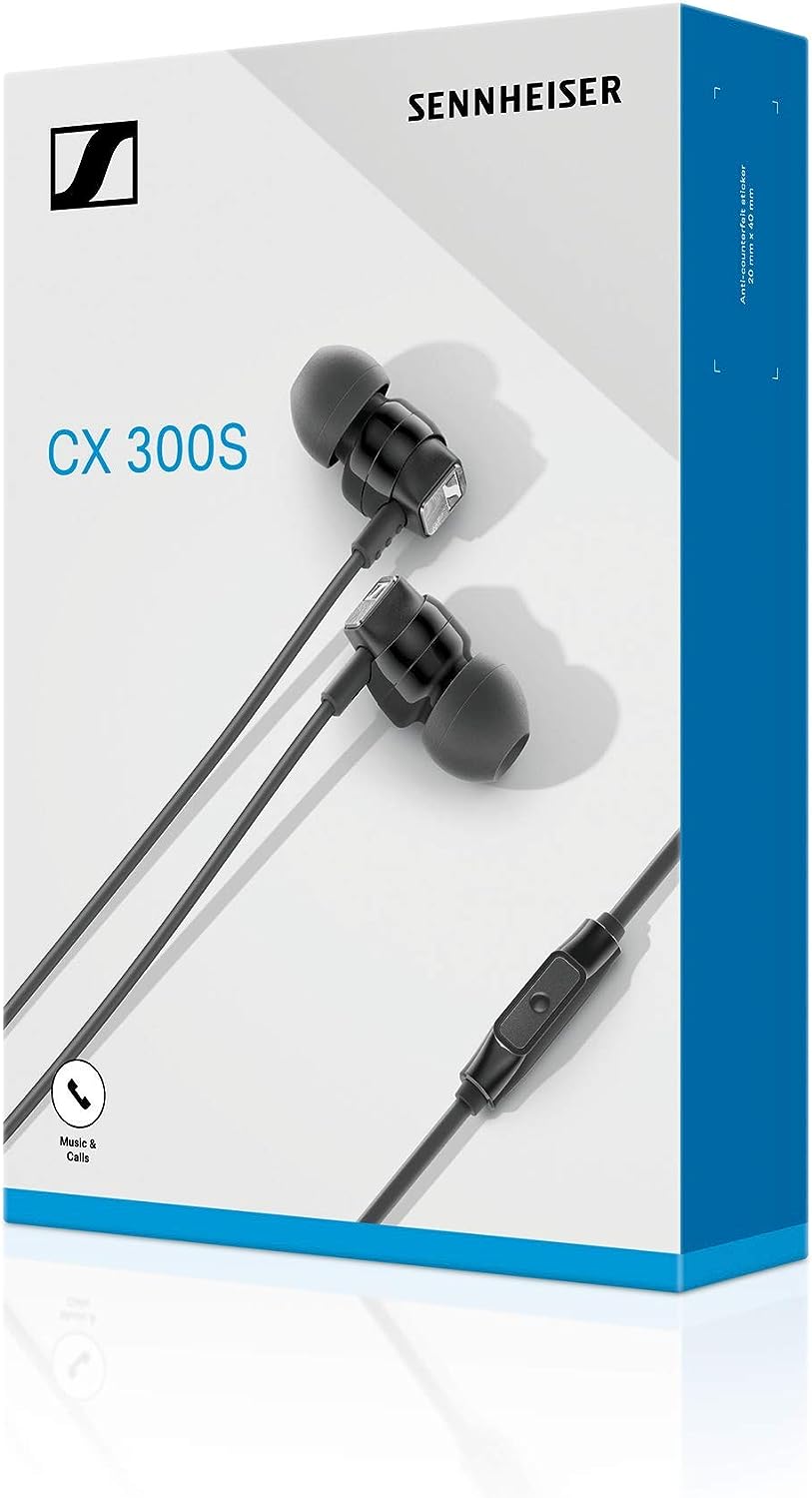 Sennheiser CX 300S In Ear Headphone with One-Button Smart Remote - Black