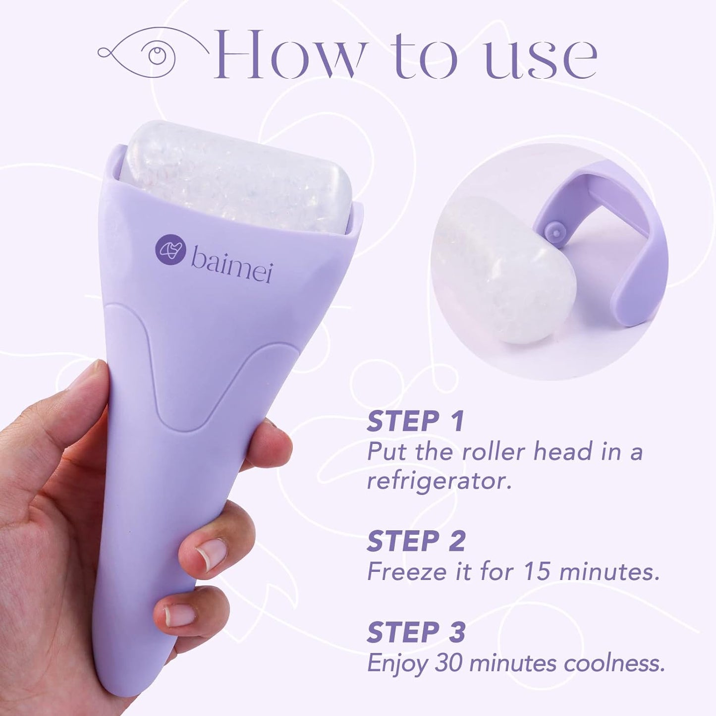 Ice Roller and Gua Sha Facial Skin Care Tools Reduce Puffiness