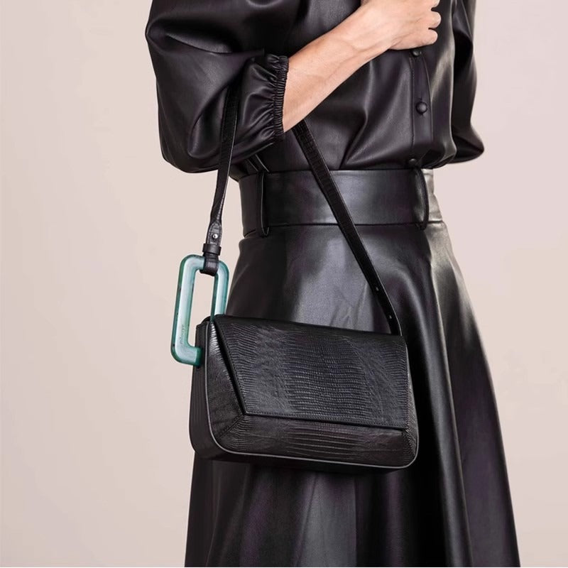 Underarm bag, female niche design, geometric small square bag, high-end texture, portable shoulder bag