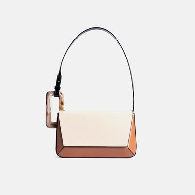 Underarm bag, female niche design, geometric small square bag, high-end texture, portable shoulder bag