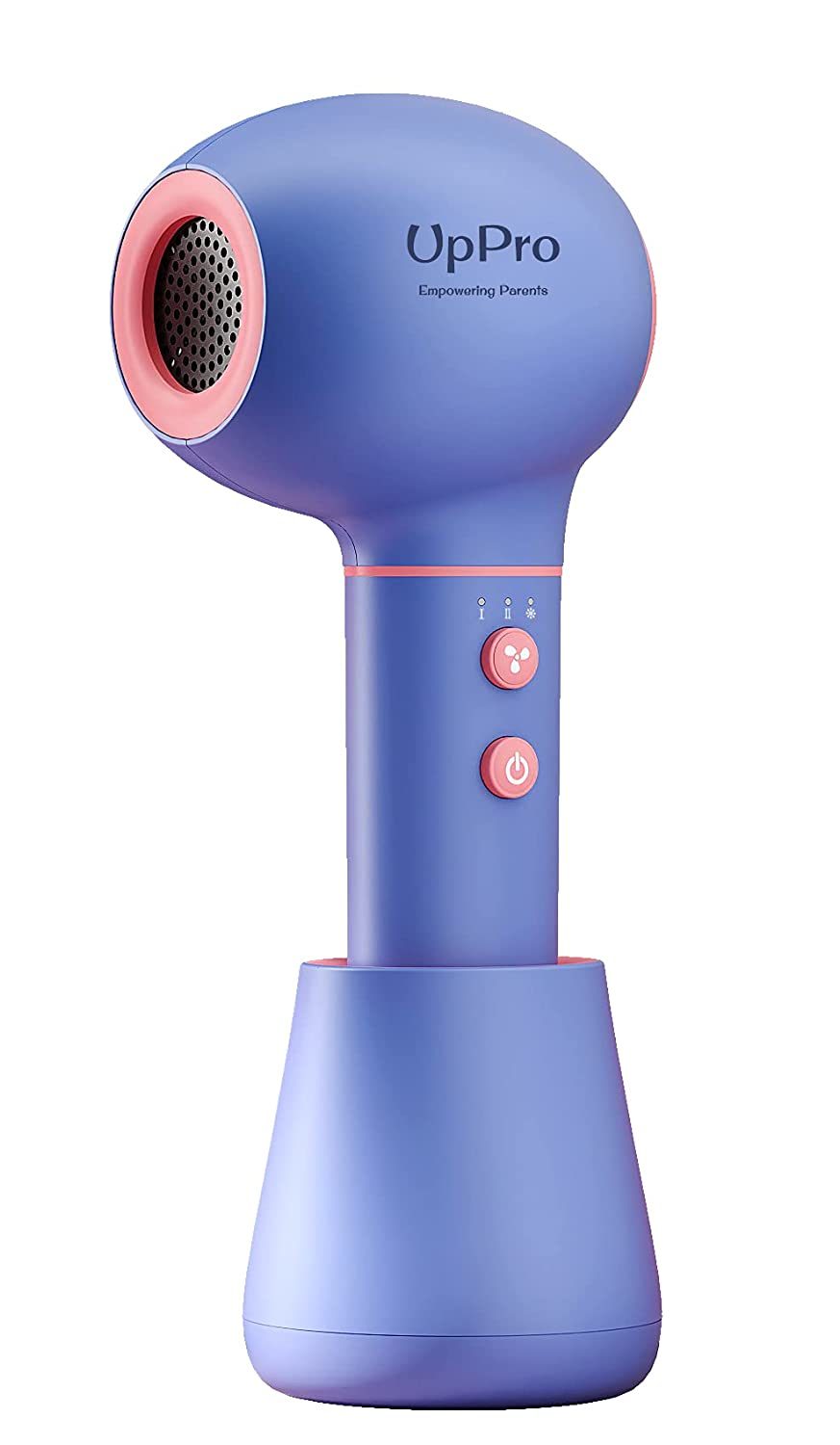 UpPro Gentle Cordless Low Heat/Speed Baby Hair Dryer for Infant; Mini Hair Dryer for Toddler; Baby Butt Blow Dryer for Diaper Rash Prevention; Suits Thin Hair Better(0-3Y Pink)